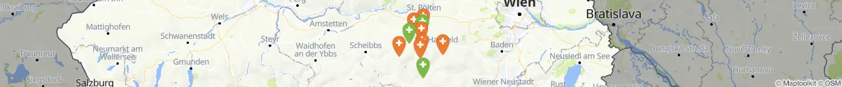 Map view for Pharmacies emergency services nearby Lilienfeld (Lilienfeld, Niederösterreich)